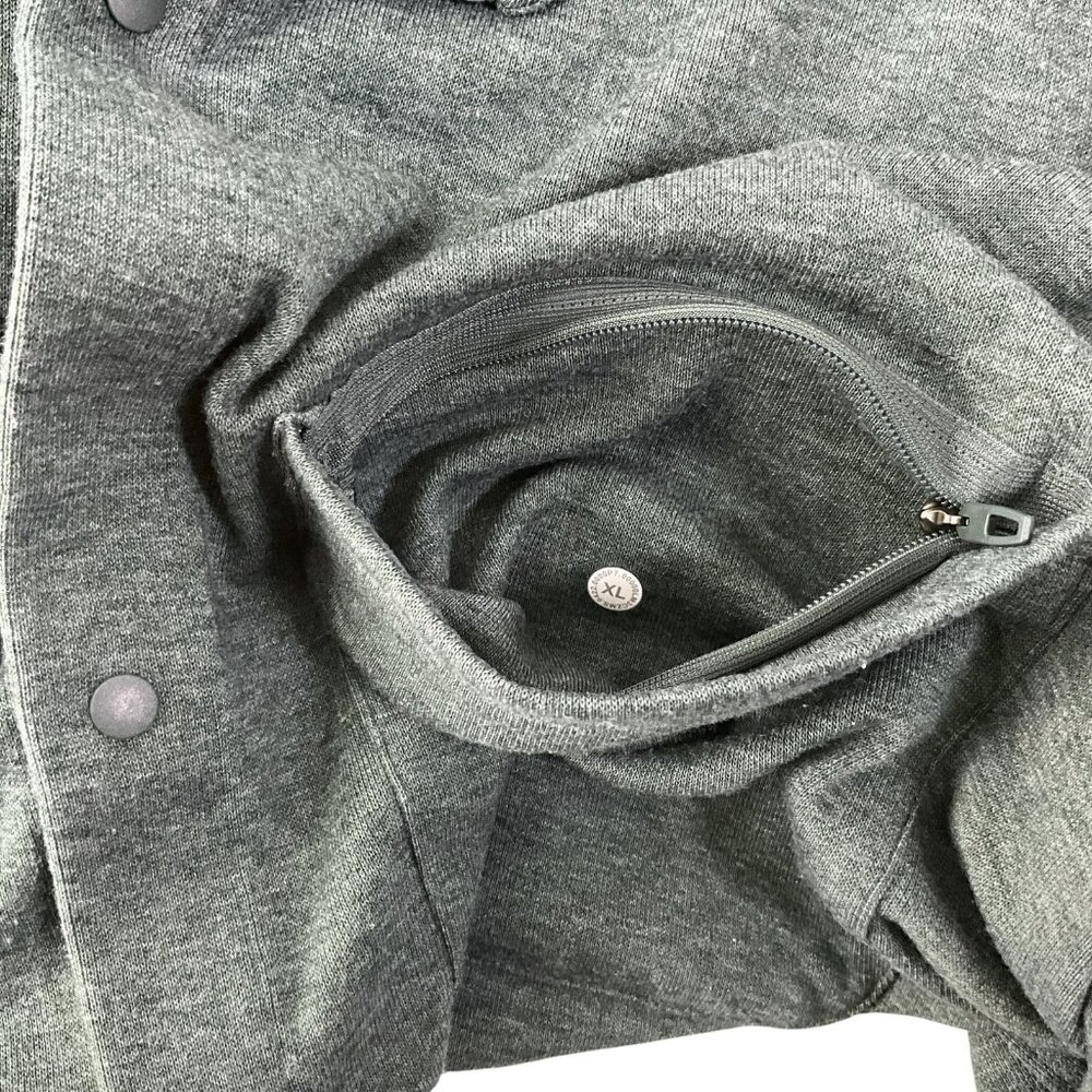 Lululemon Soft Knit Overshirt Heathered Smoked Spruce Mens Size XL Snap - Picture 7 of 10